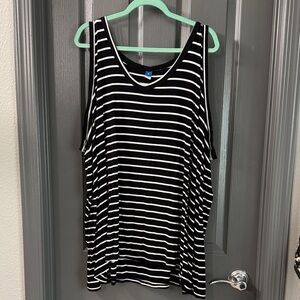Old Navy Black and White Striped Women's Top